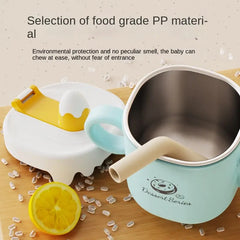 316 Stainless Steel Baby Milk Cup with Graduated Straw
